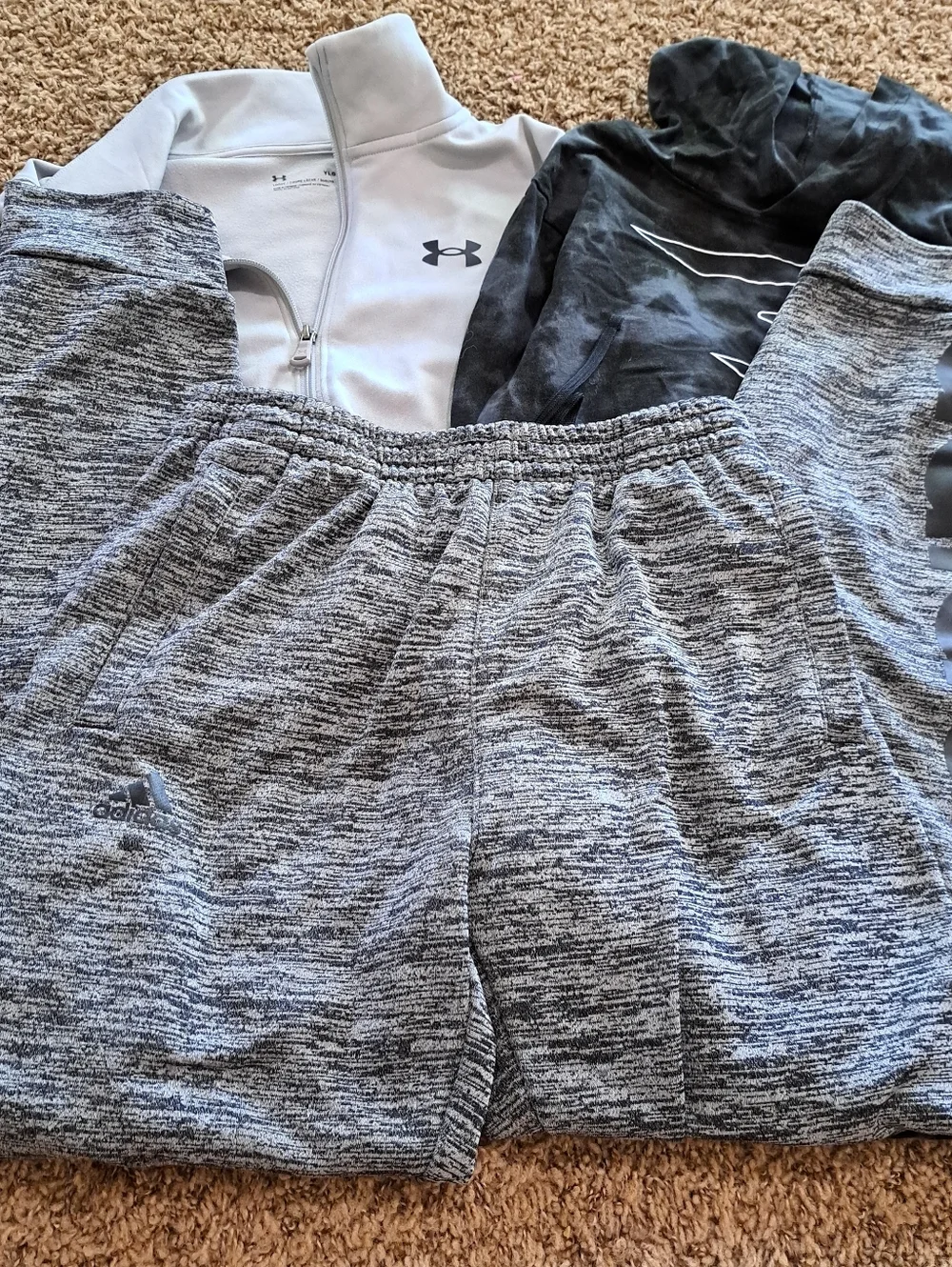 Under Armour &‎ Nike Adidas Activewear Mix - Gray, Black, Navy Youth LARGE